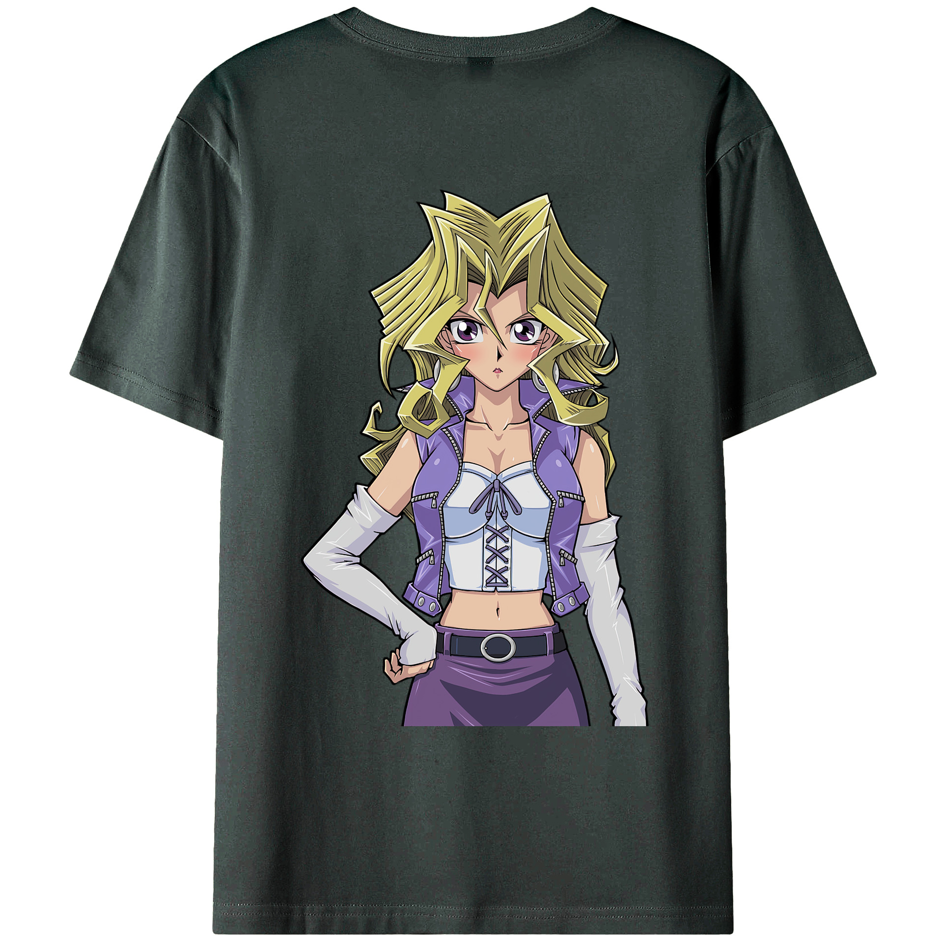 （画像用） 遊☆戯☆王 Yu-Gi-Oh! 綿100％ メンズ半袖Tシャツ（バックプリント） 通気性